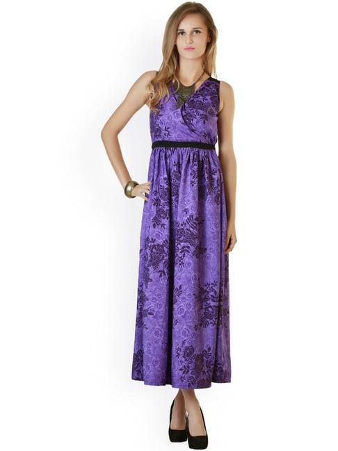 belle fille purple floral print dress