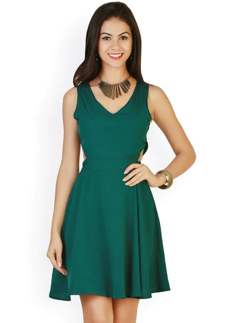 belle fille green regular fit dress