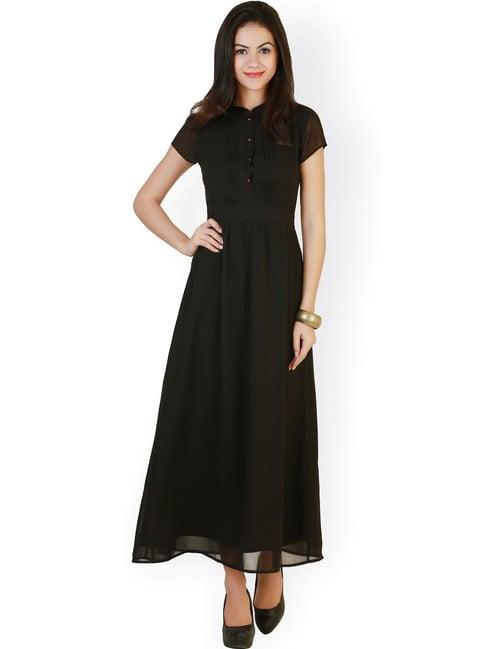 belle fille black regular fit dress