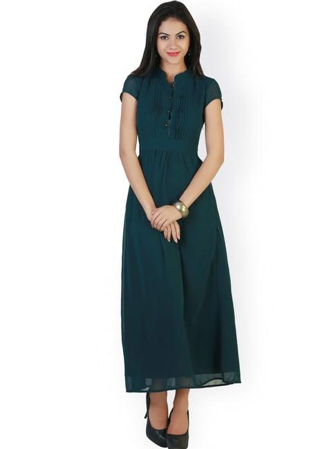 belle fille teal regular fit dress