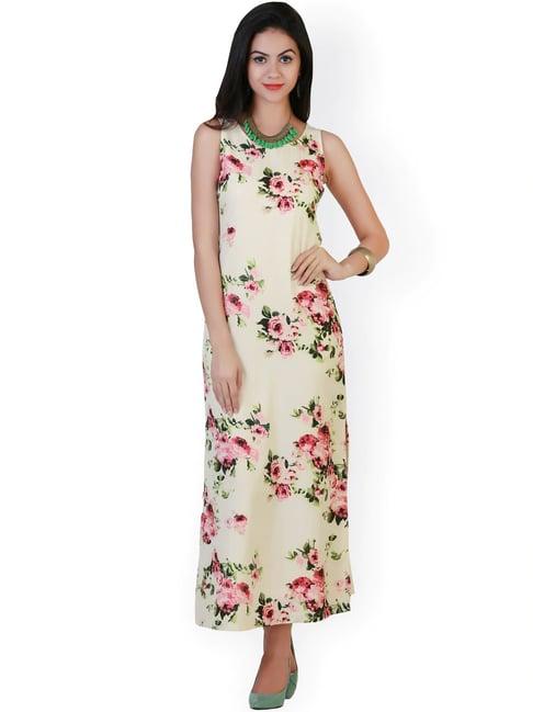 belle fille beige floral print dress