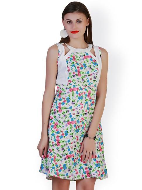 belle fille multicolor floral print dress