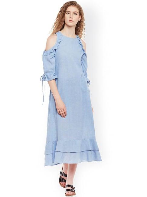 belle fille blue regular fit dress