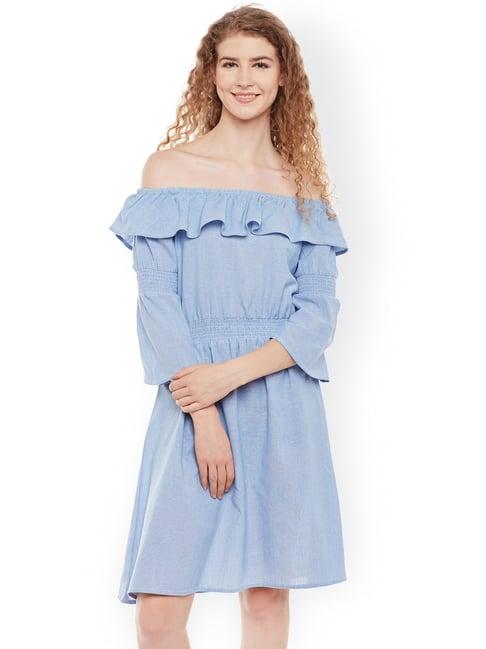 belle fille blue regular fit dress