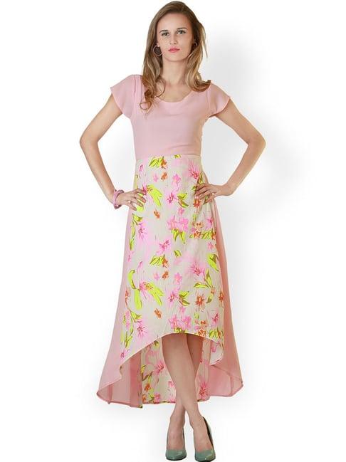 belle fille pink floral print dress