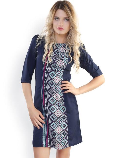 belle fille navy printed dress