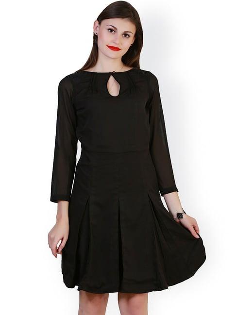 belle fille black regular fit dress