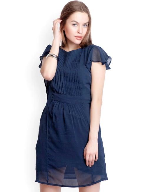 belle fille blue regular fit dress