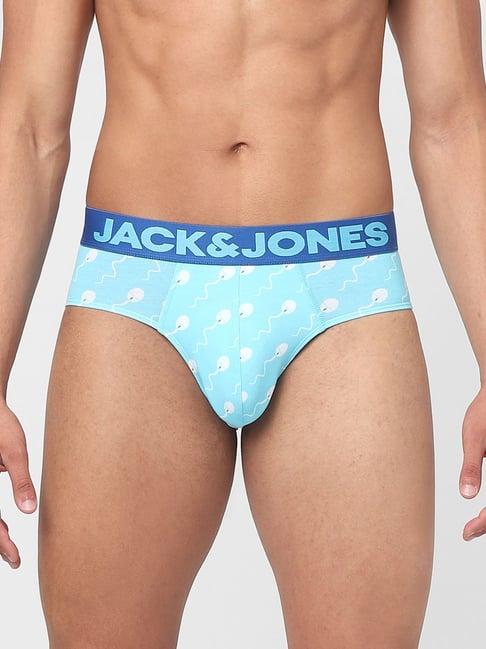 jack & jones light blue printed briefs