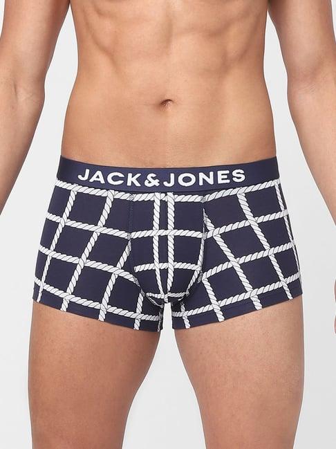 jack & jones navy checks trunks