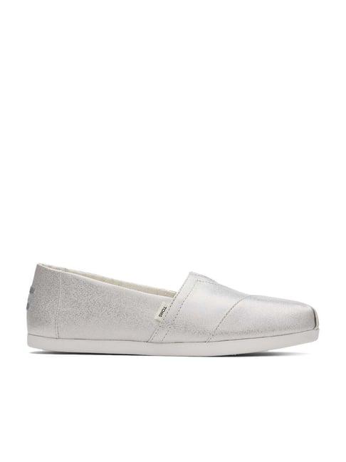 toms women's alpargata with cloudbound silver shoes