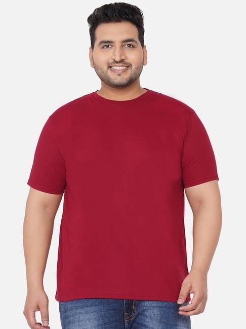 john pride maroon plus size crew t-shirt