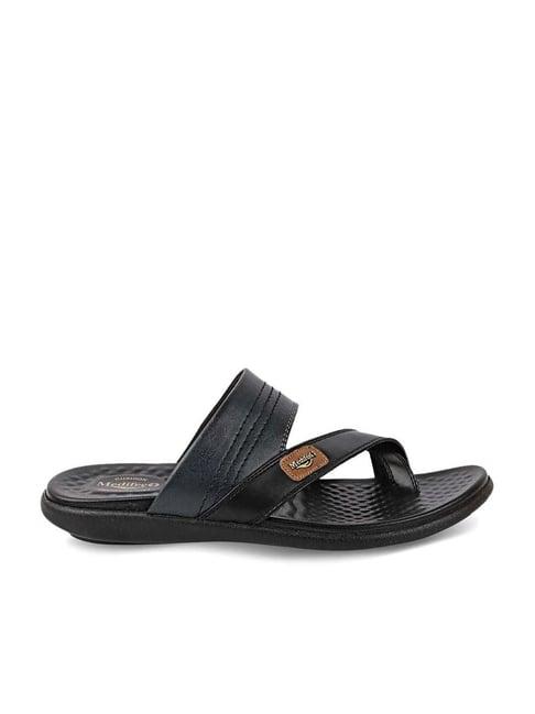 medifeet men's core black cross strap sandals