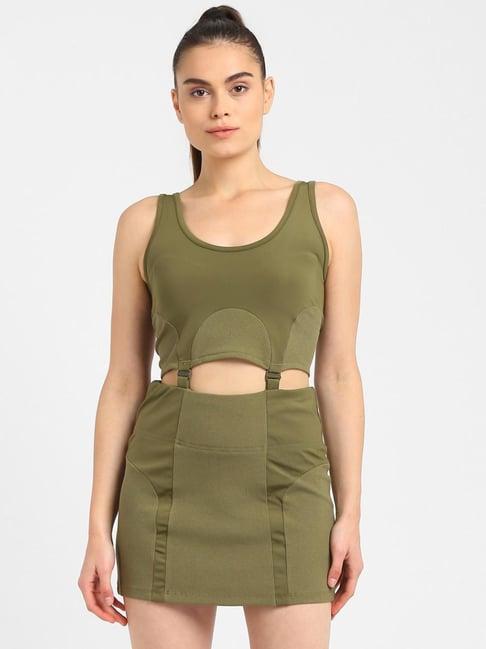 adidas originals olive slim fit dress