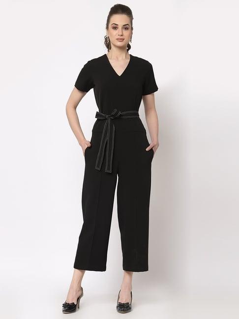 office & you black full length jumpsuit