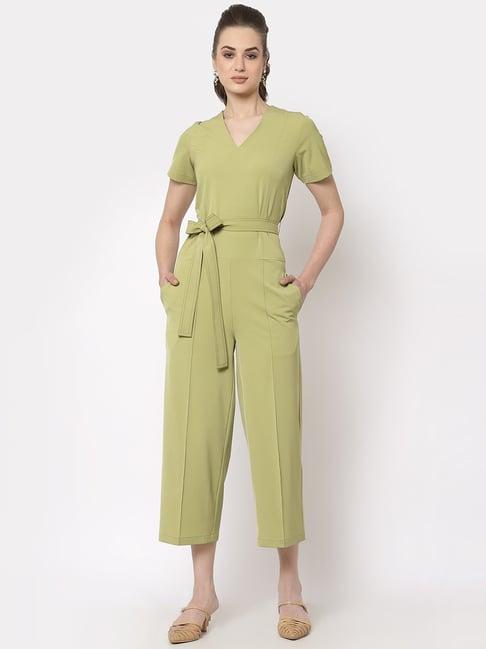 office & you olive full length jumpsuit