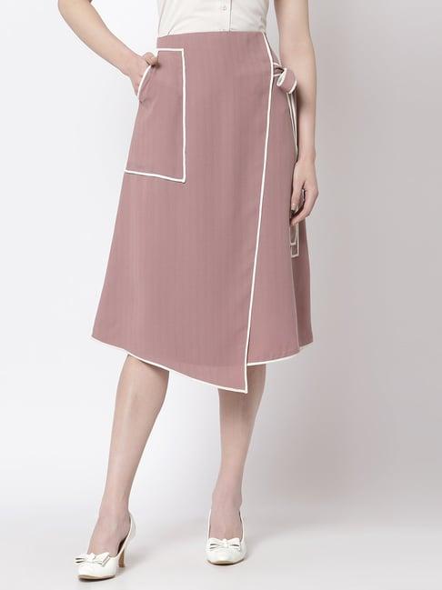 office & you pink knee length skirt