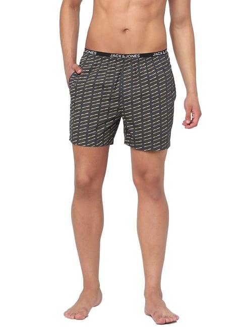 jack & jones dark grey graphic boxers