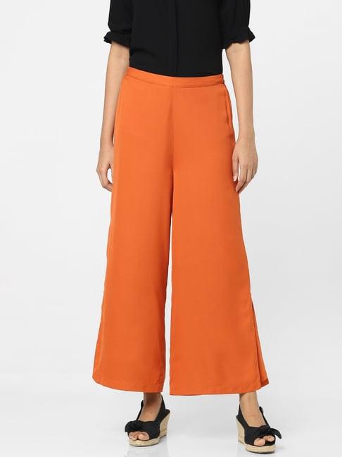 vero moda orange elasticated palazzos