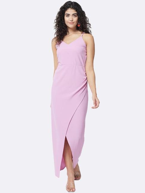 trend arrest lilac maxi slip dress