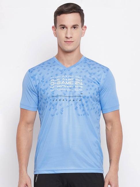 duke sky blue v neck t-shirt