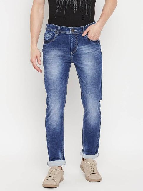 duke blue slim fit lightly washed jeans