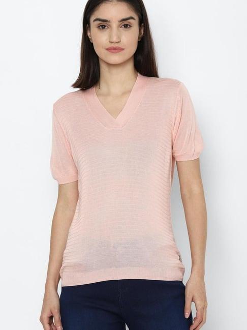 allen solly peach regular fit top