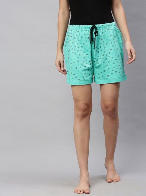 quarantine green printed shorts