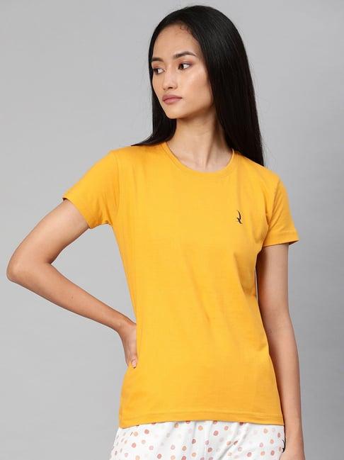 quarantine mustard cotton t-shirt