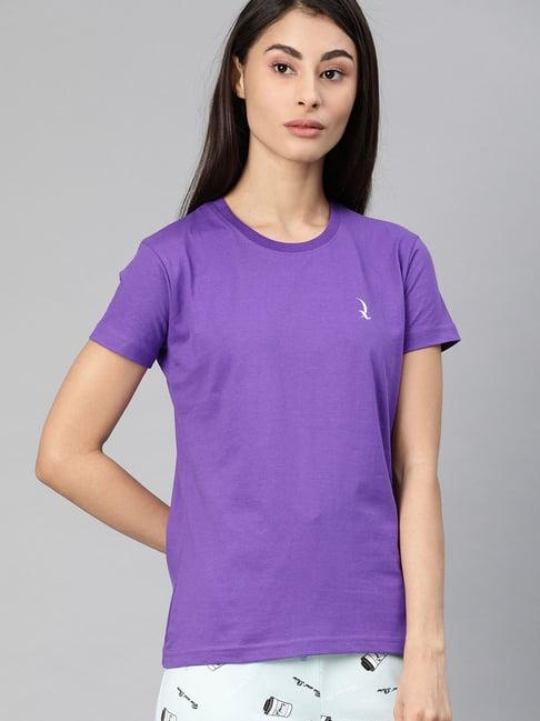 quarantine purple cotton t-shirt