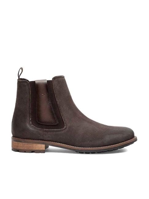 teakwood leathers men's brown chelsea boots