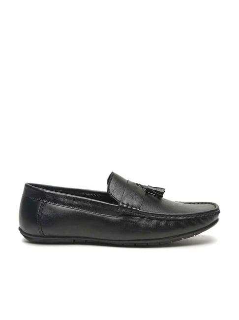 teakwood leathers men's black formal moccasins