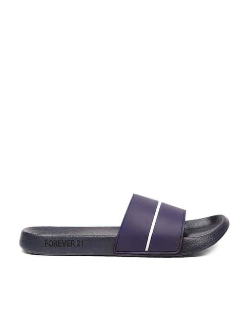 forever 21 men's navy casual slides