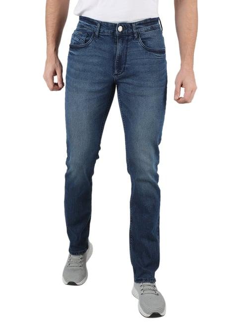 monte carlo mid blue narrow fit jeans