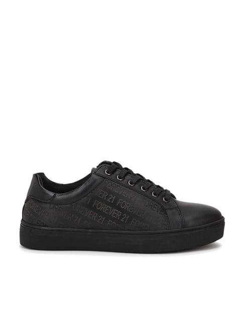 forever 21 men's core black casual sneakers