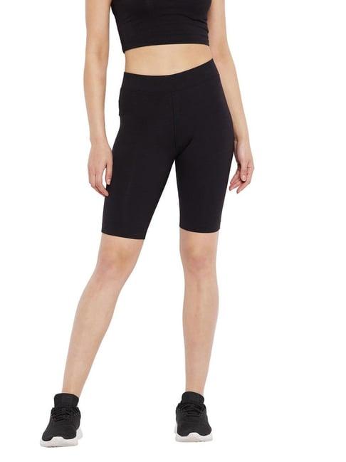 hypernation black slim fit shorts