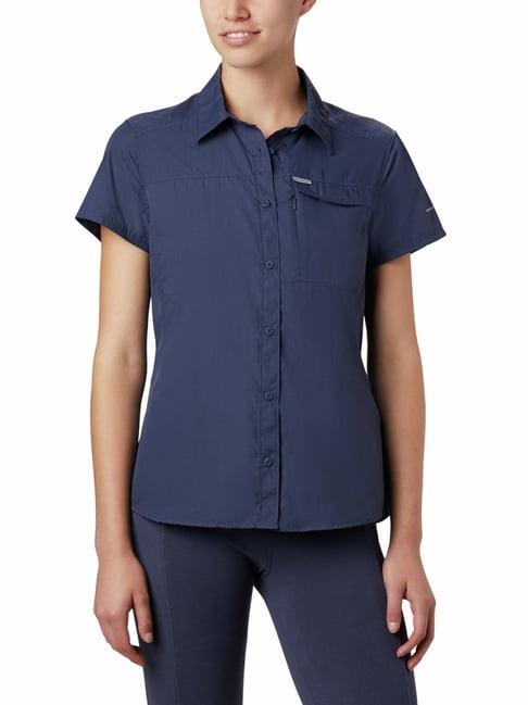 columbia navy silver ridge 2.0 regular fit shirt