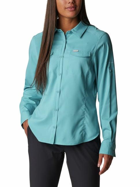 columbia dark turquoise silver ridge 2.0 regular fit shirt