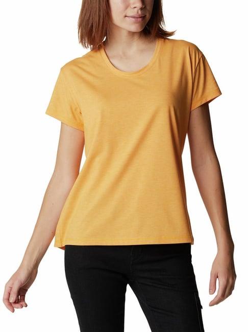 columbia light orange sun trek crew t-shirt