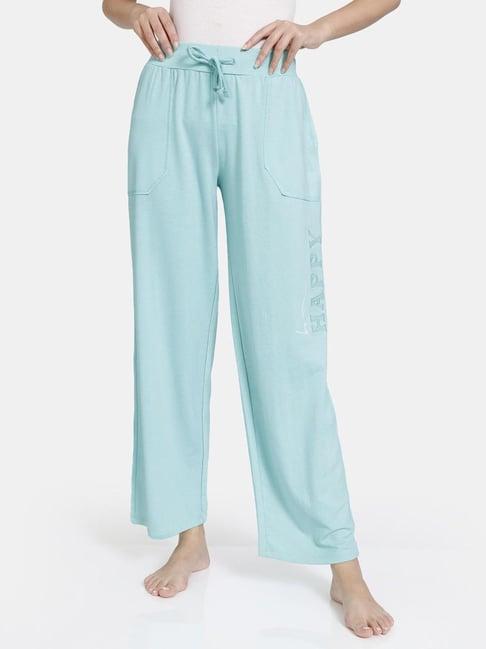 zivame light blue graphic print pajamas