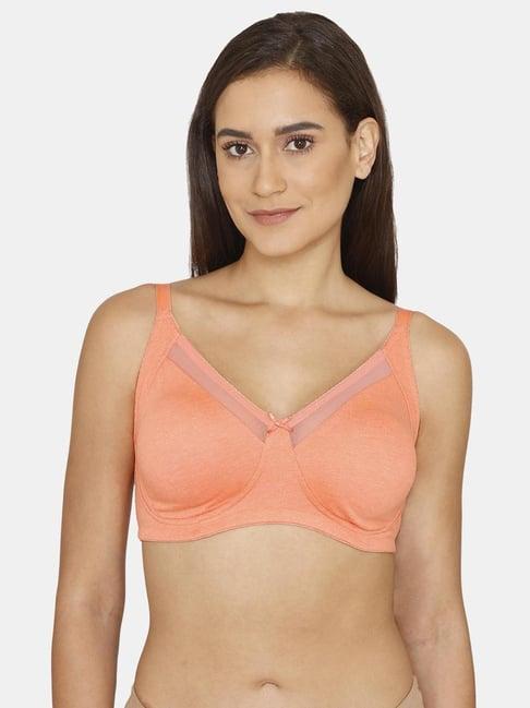 zivame orange non-padded bra