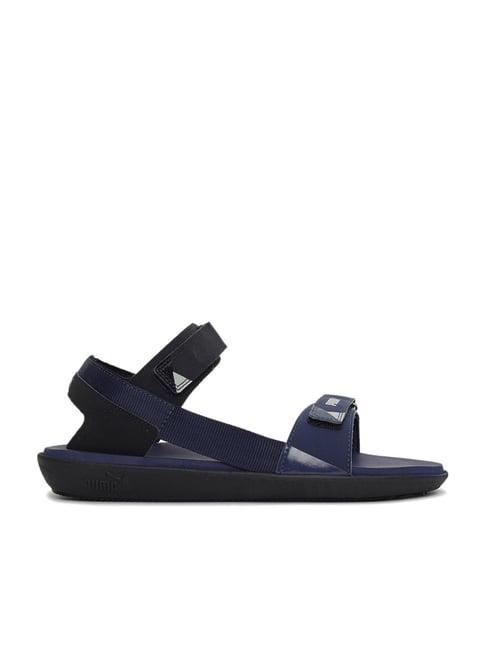 puma men's pebble idp peacoat navy floater sandals