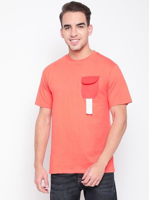 belliskey peach round neck t-shirt