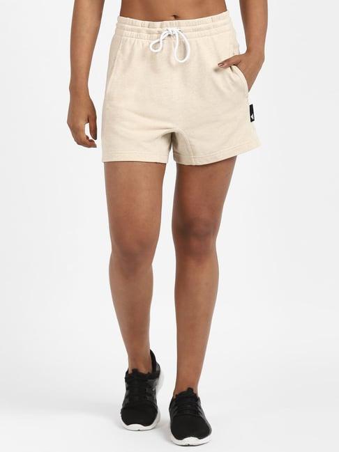 adidas beige textured w sl sports shorts