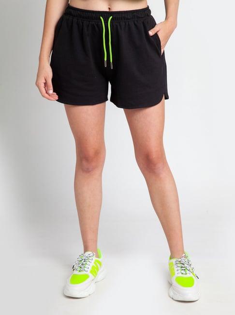 zink z black cotton shorts