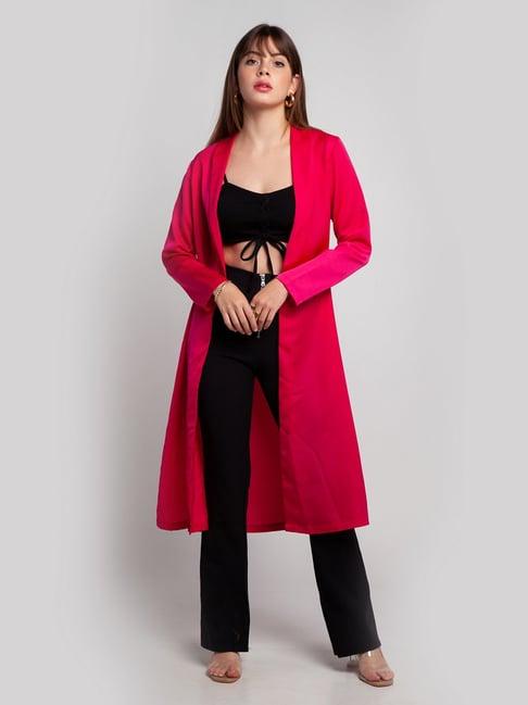 zink z dark pink long shrug