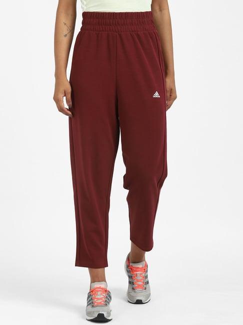 adidas red regular fit 7/8 yoga pants