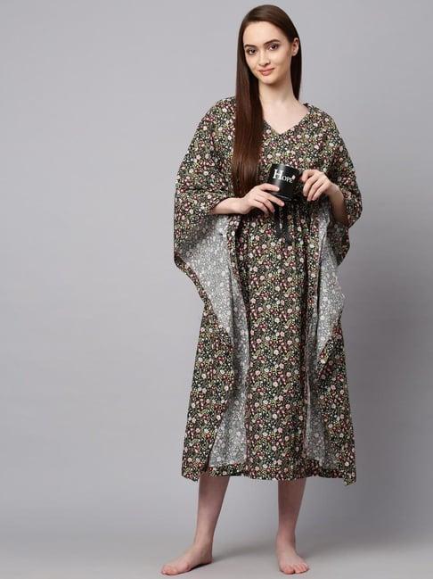 chemistry multicolor floral print kaftan