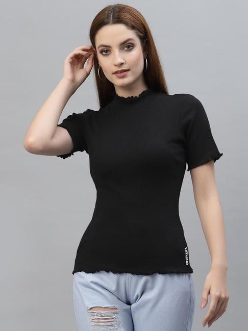 friskers black regular fit top