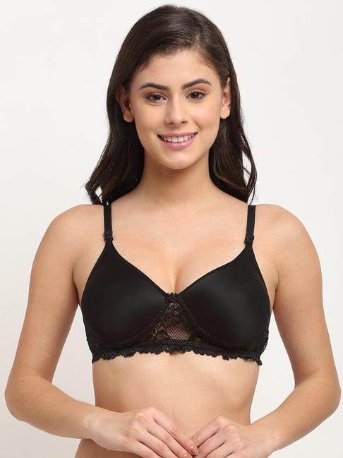 friskers black lace padded bra